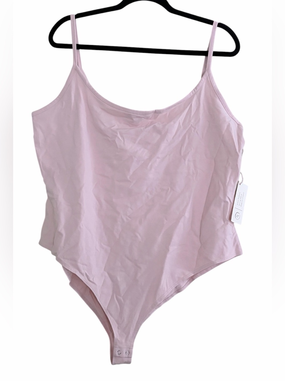 NWT Plus Size Light Pink Cami Stretch Knit Bodysuit 3X